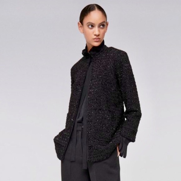 Sfera Collection Jackets & Blazers - NWOT SFERA knitted tweed black jacket